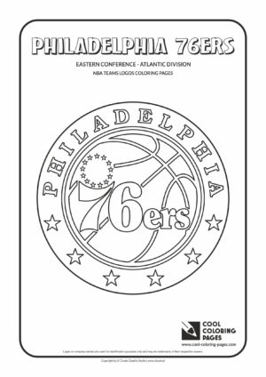 Cool Coloring Pages - NBA Teams Logos / Philadelphia 76ers logo / Coloring page with Philadelphia 76ers logo