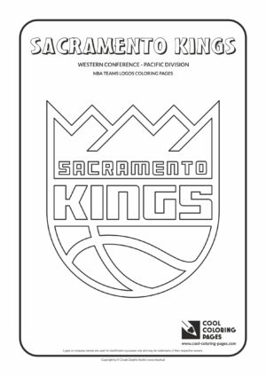 Cool Coloring Pages - NBA Basketball Clubs Logos - Western Conference - Pacific Division / Sacramento Kings logo / Coloring page with Sacramento Kings logo