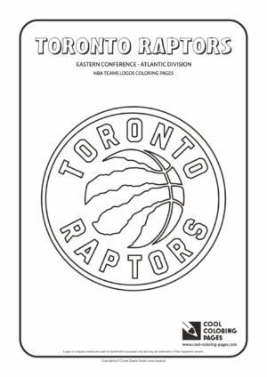 Cool Coloring Pages - NBA Basketball Clubs Logos - Eastern Conference - Atlantic Division / Toronto Raptors logo / Coloring page with Toronto Raptors logo