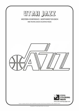 Cool Coloring Pages - NBA Basketball Clubs Logos - Western Conference - Northwest Division / Utah Jazz logo / Coloring page with Utah Jazz logo