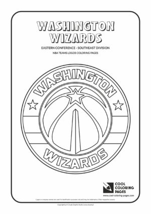Cool Coloring Pages - NBA Basketball Clubs Logos - Easter Conference - Southeast Division / Washington Wizards logo / Coloring page with Washington Wizards logo
