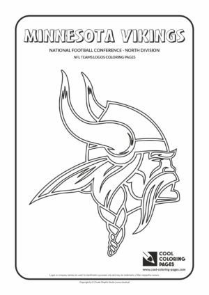 Cool Coloring Pages - NFL American Football Clubs Logos - National Football Conference - North Division / Minnesota Vikings logo / Coloring page with Minnesota Vikings logo