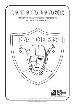 Cool Coloring Pages - NFL American Football Clubs Logos - American Football Conference - West Division / Oakland Raiders logo / Coloring page with Oakland Raiders logo