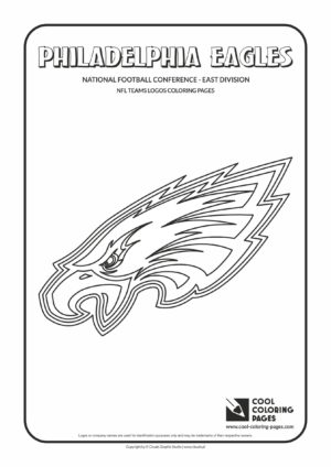 Cool Coloring Pages - NFL American Football Clubs Logos - National Football Conference - East Division / Philadelphia Eagles logo / Coloring page with Philadelphia Eagles logo