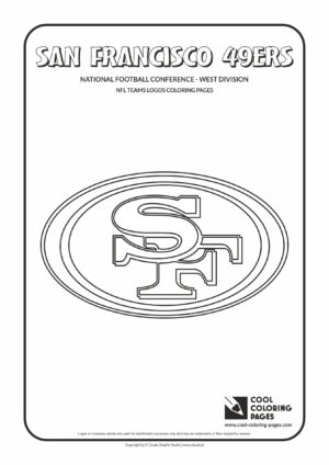 Cool Coloring Pages - NFL American Football Clubs Logos - National Football Conference - West Division / San Francisco 49ers logo / Coloring page with San Francisco 49ers logo