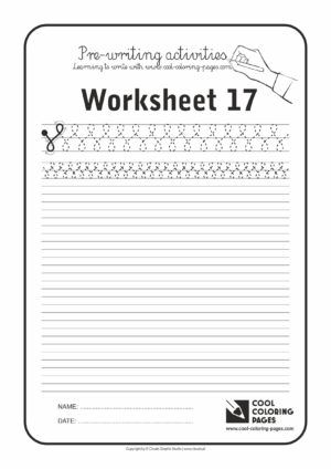 Cool Coloring Pages / Pre-writing activities / Worksheet no.17