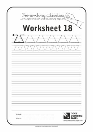 Cool Coloring Pages / Pre-writing activities / Worksheet no.18