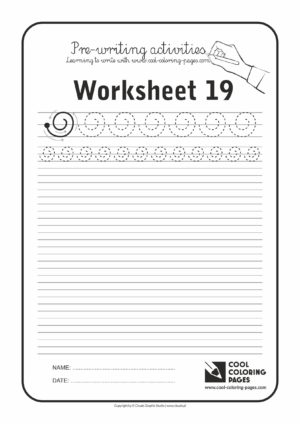 Cool Coloring Pages / Pre-writing activities / Worksheet no.19