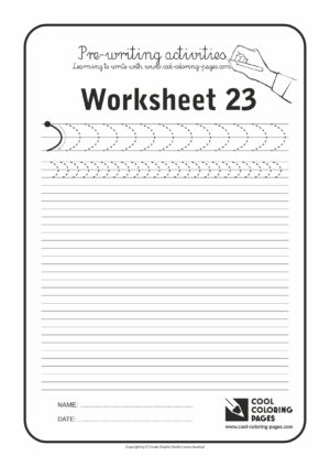 Cool Coloring Pages / Pre-writing activities / Worksheet no.23