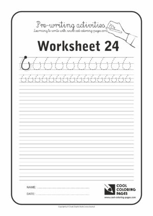 Cool Coloring Pages / Pre-writing activities / Worksheet no.24