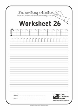 Cool Coloring Pages / Pre-writing activities / Worksheet no.26