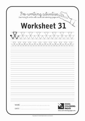 Cool Coloring Pages / Pre-writing activities / Worksheet no.31