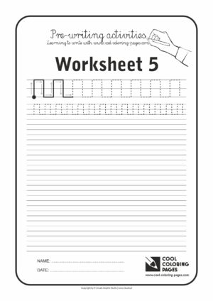 Cool Coloring Pages / Pre-writing activities / Worksheet no.5