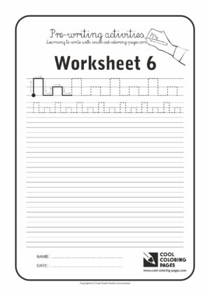 Cool Coloring Pages / Pre-writing activities / Worksheet no.6