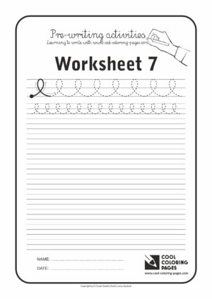 Cool Coloring Pages / Pre-writing activities / Worksheet no.7