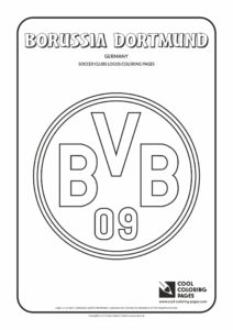 Cool Coloring Pages Borussia Dortmund logo coloring page - Cool