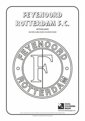 Cool Coloring Pages - Soccer Clubs Logos / Feyenoord Rotterdam logo / Coloring page with Feyenoord Rotterdam logo