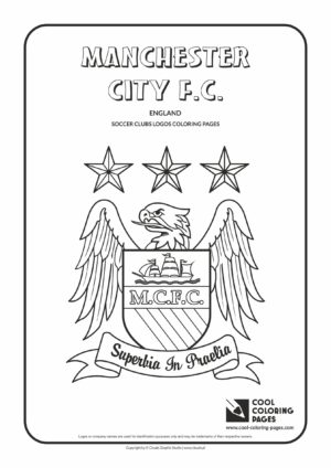 Cool Coloring Pages - Soccer Clubs Logos / Manchester City F.C. logo / Coloring page with Manchester City F.C. logo