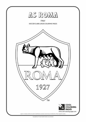 A.S. Roma logo coloring / Coloring page with A.S. Roma logo / Roma logo colouring page.