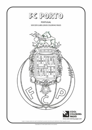 FC Porto logo coloring / Coloring page with FC Porto logo / FC Porto logo colouring page.