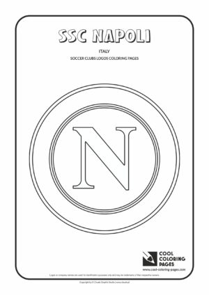 S.S.C. Napoli logo coloring / Coloring page with S.S.C. Napoli logo / Napoli logo colouring page.