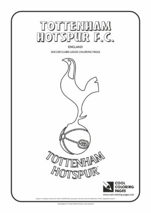 Tottenham Hotspur F.C. logo coloring / Coloring page with Tottenham Hotspur F.C. logo / Tottenham Hotspur logo colouring page.