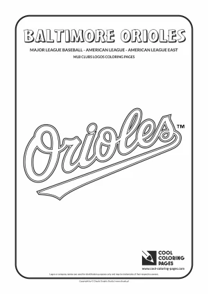 Baltimore Orioles – MLB teams logos coloring pages