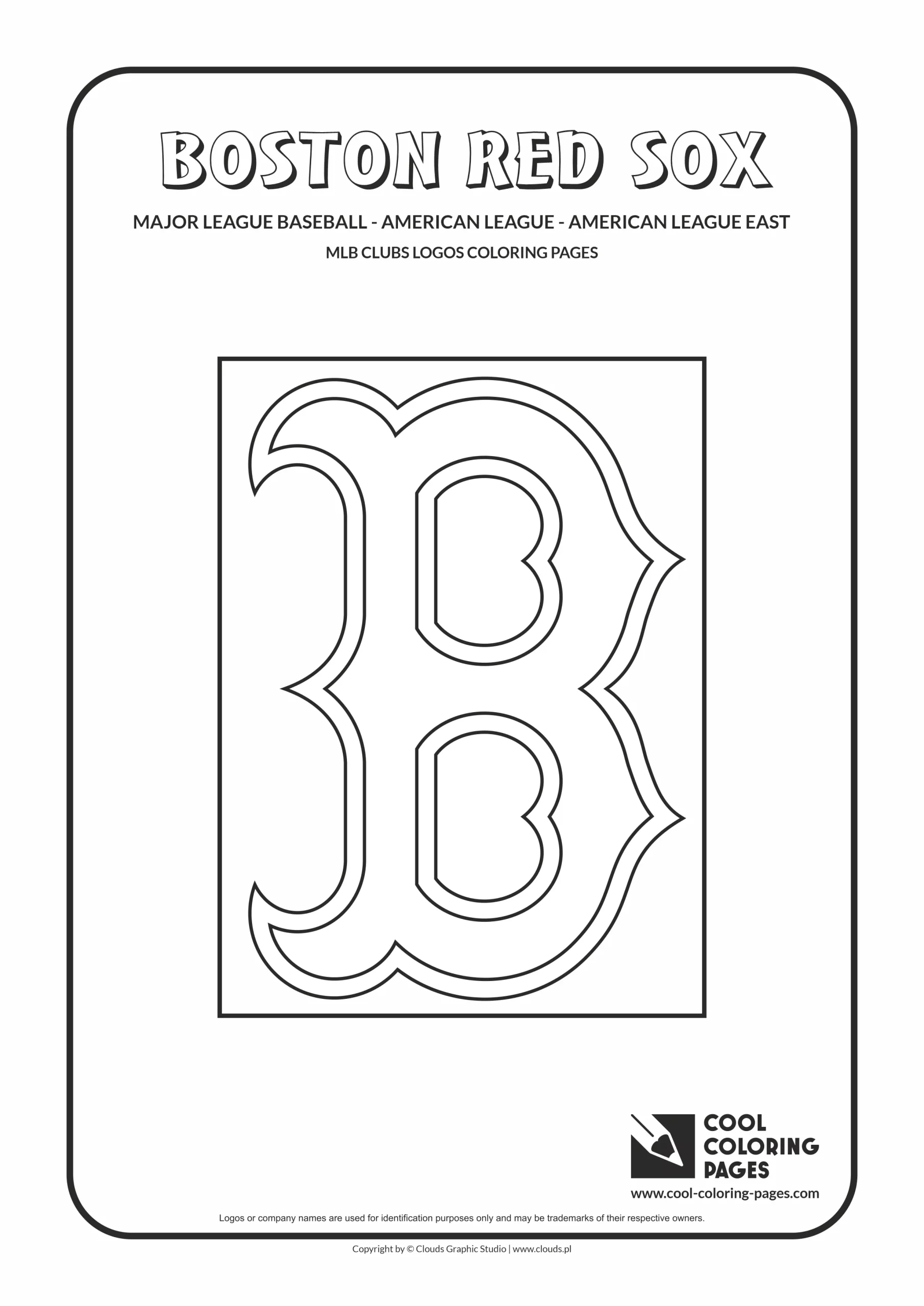 Boston Red Sox Cap Insignia coloring pages