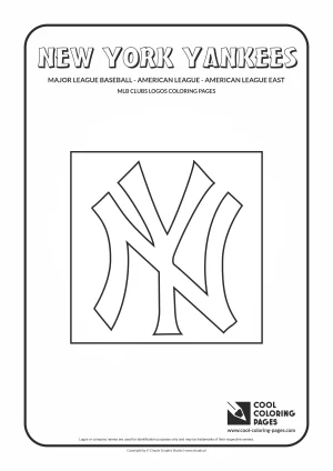 New York Yankees Cap Insignia - MLB teams logos coloring pages