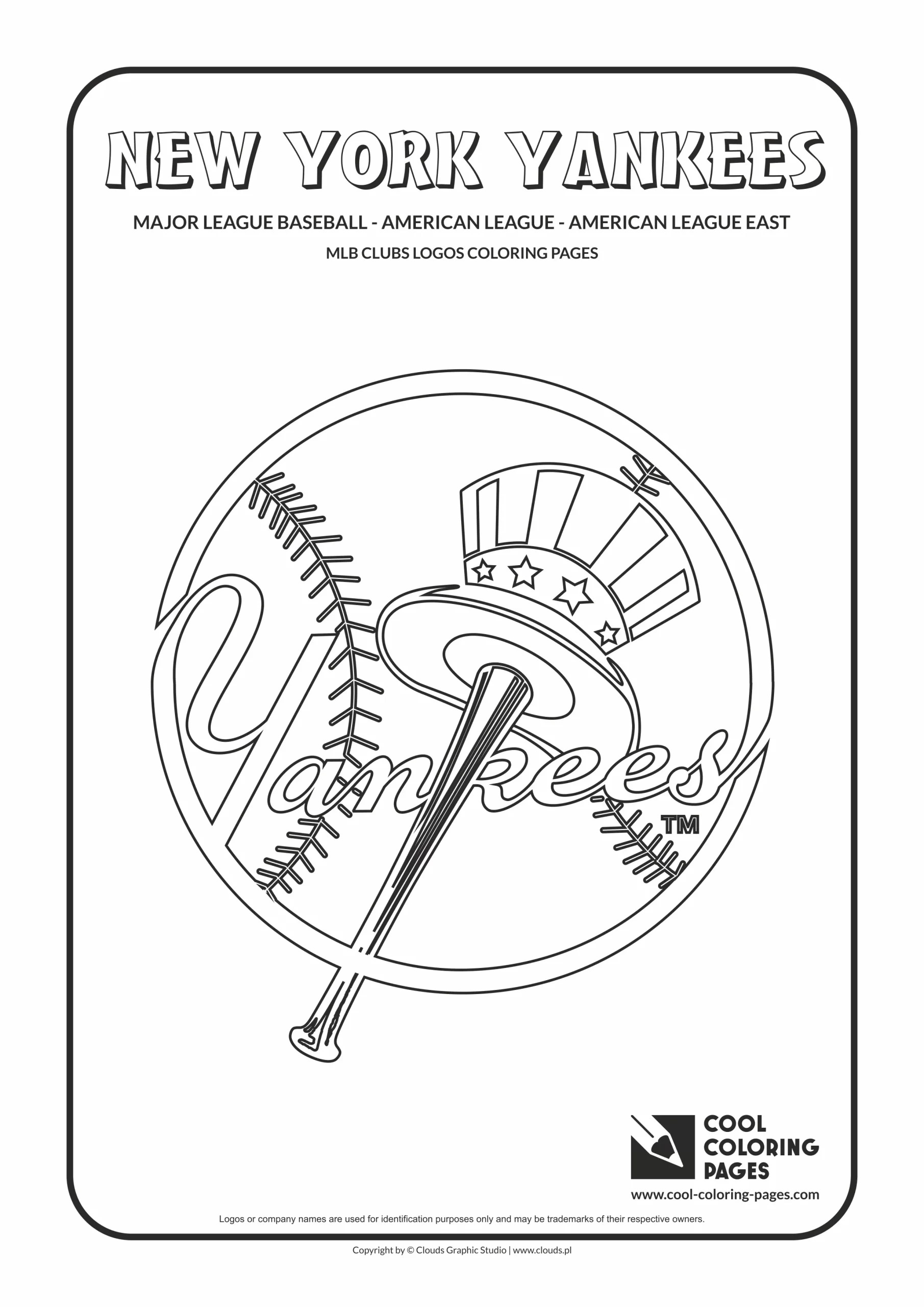 New York Yankees - Major League Baseball coloring pages