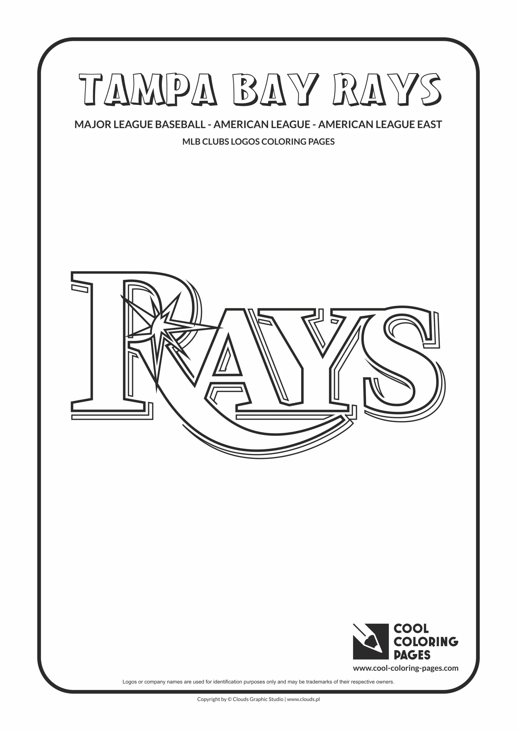 Tampa Bay Rays - MLB teams logos coloring pages