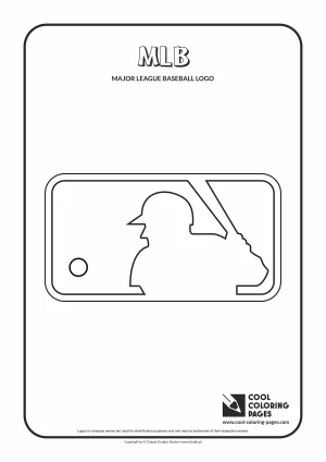 MLB Major League Baseball logo coloring pages