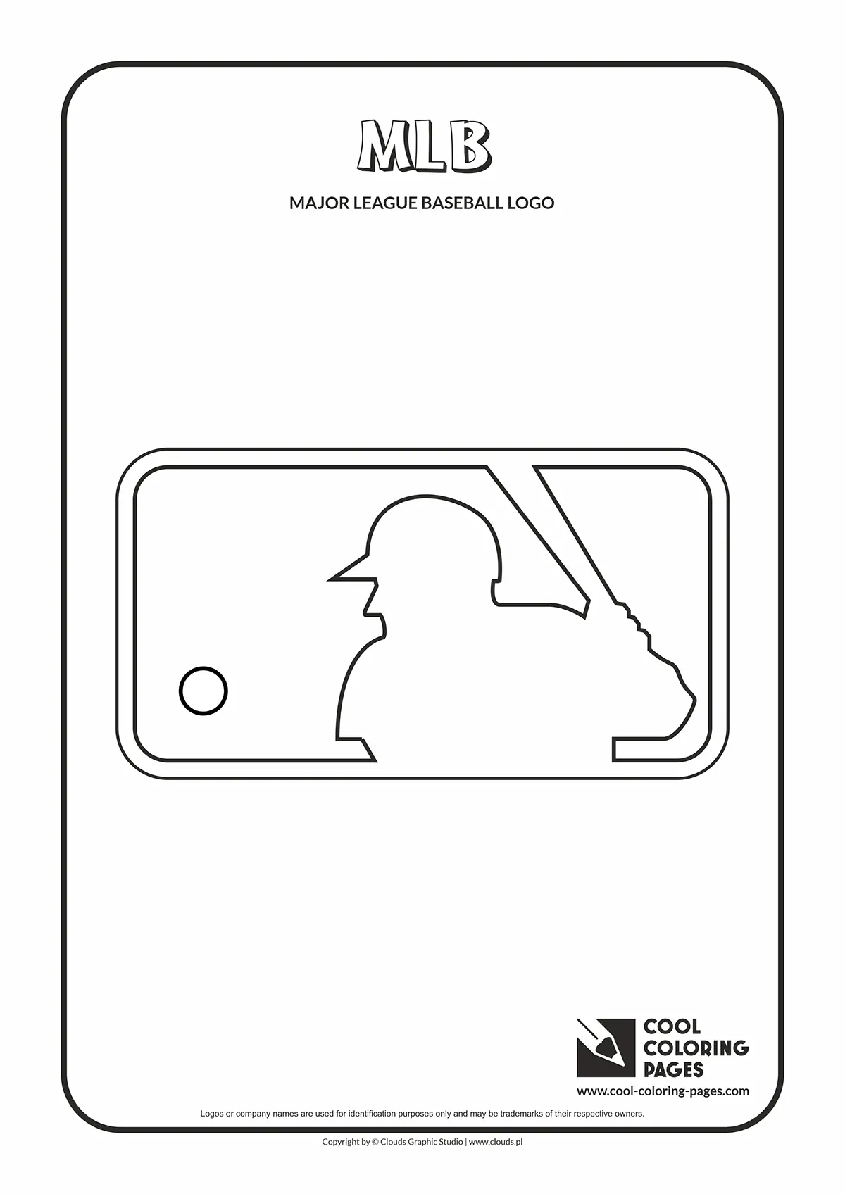 MLB Major League Baseball logo coloring pages