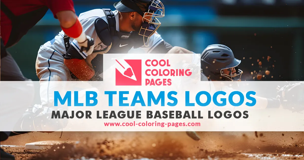 MLB Major League Baseball teams logos coloring pages