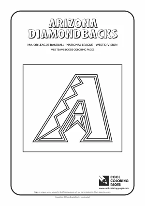 Arizona Diamondbacks Cap Insignia - MLB teams logos coloring pages