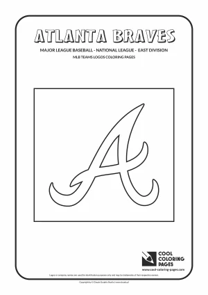 Atlanta Braves Cap Insignia - MLB teams logos coloring pages