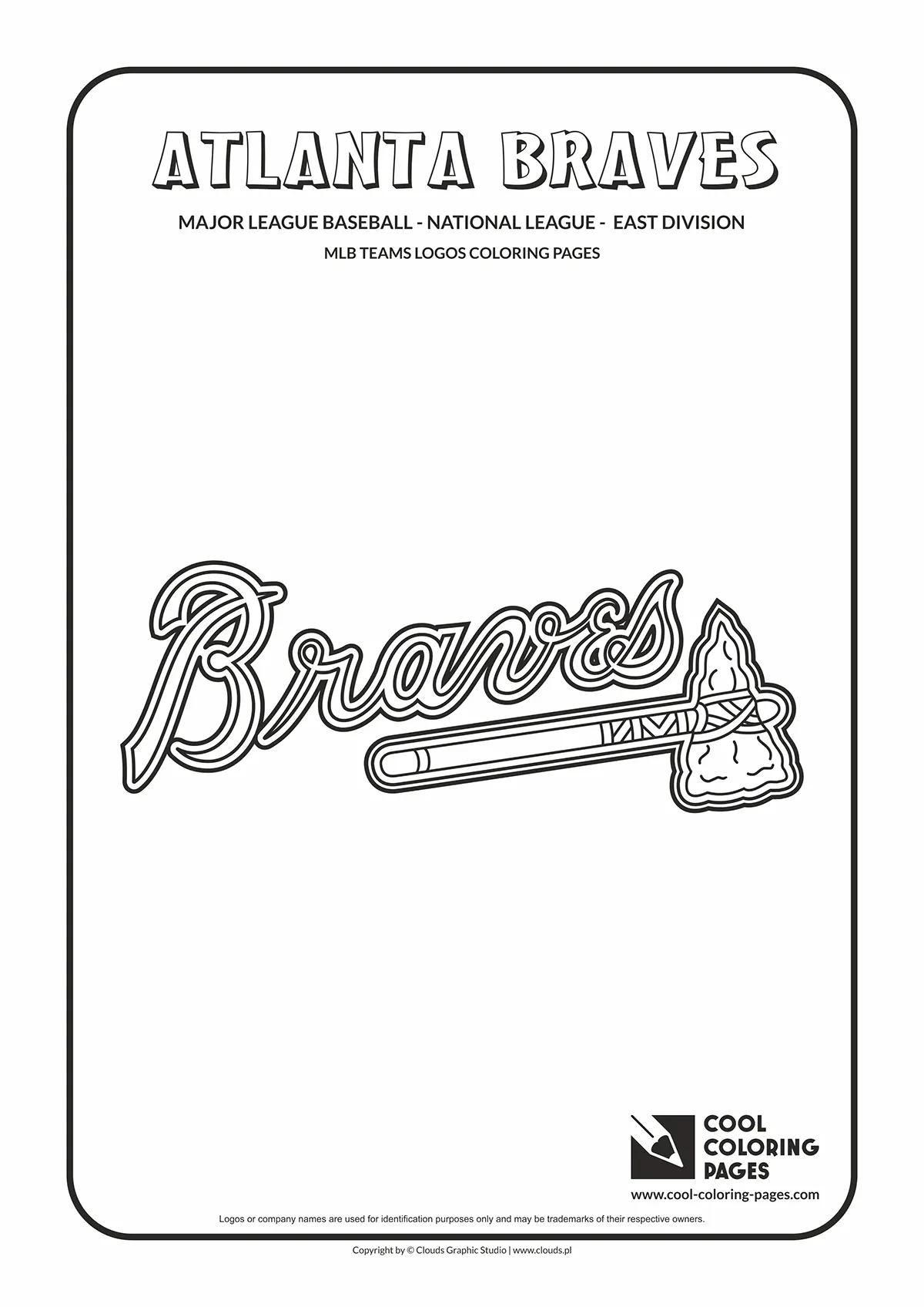 Atlanta Braves - MLB teams logos coloring pages