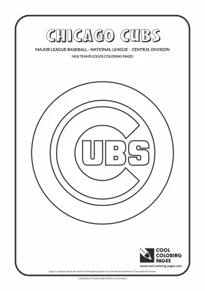 Chicago Cubs - MLB teams logos coloring pages