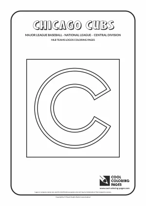 Chicago Cubs Cap Insignia - MLB teams logos coloring pages