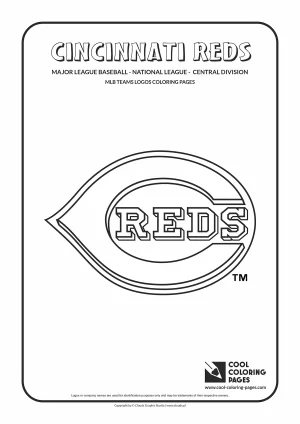 Cincinnati Reds - MLB teams logos coloring pages