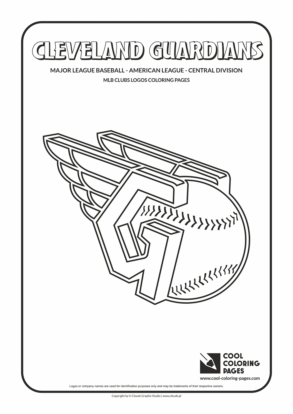 Cleveland Guardians - MLB teams logos coloring pages