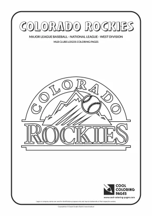 Colorado Rockies - MLB teams logos coloring pages