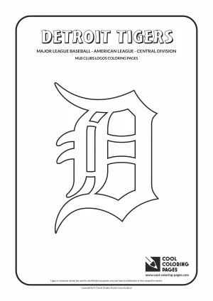 Detroit Tigers -MLB teams logos coloring pages