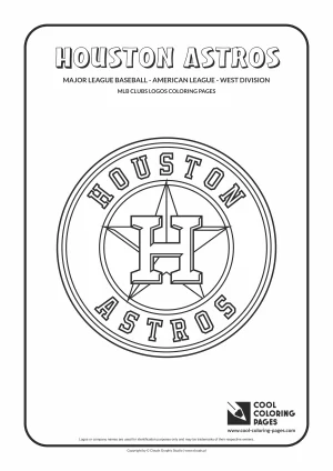 Houston Astros - MLB teams logos coloring pages