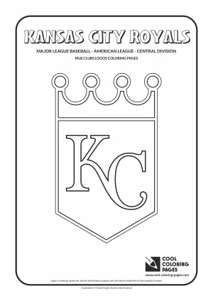 Kansas City Royals - MLB teams logos coloring pages