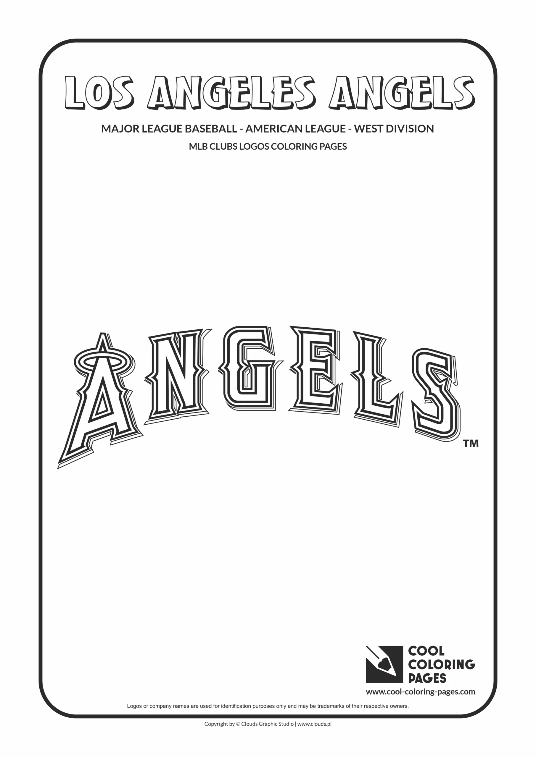 Los Angeles Angels - MLB teams logos coloring pages