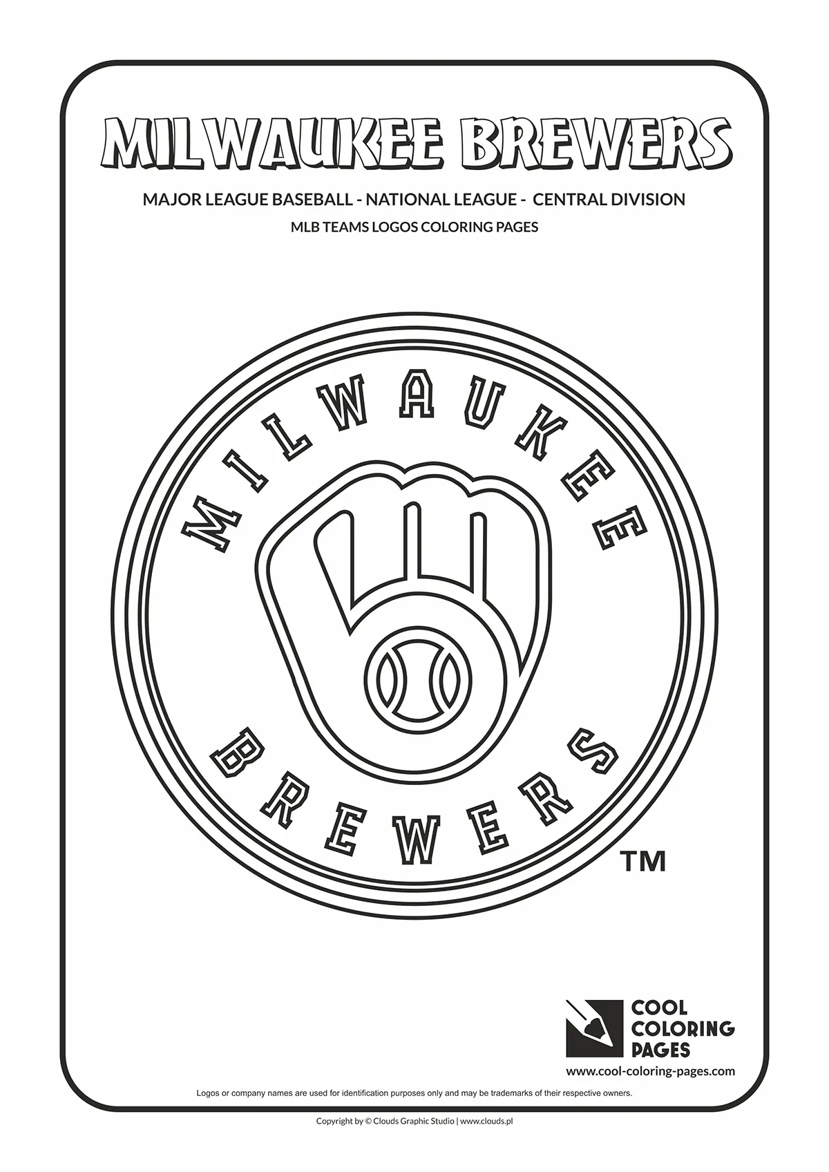 Milwaukee Brewers - MLB teams logos coloring pages