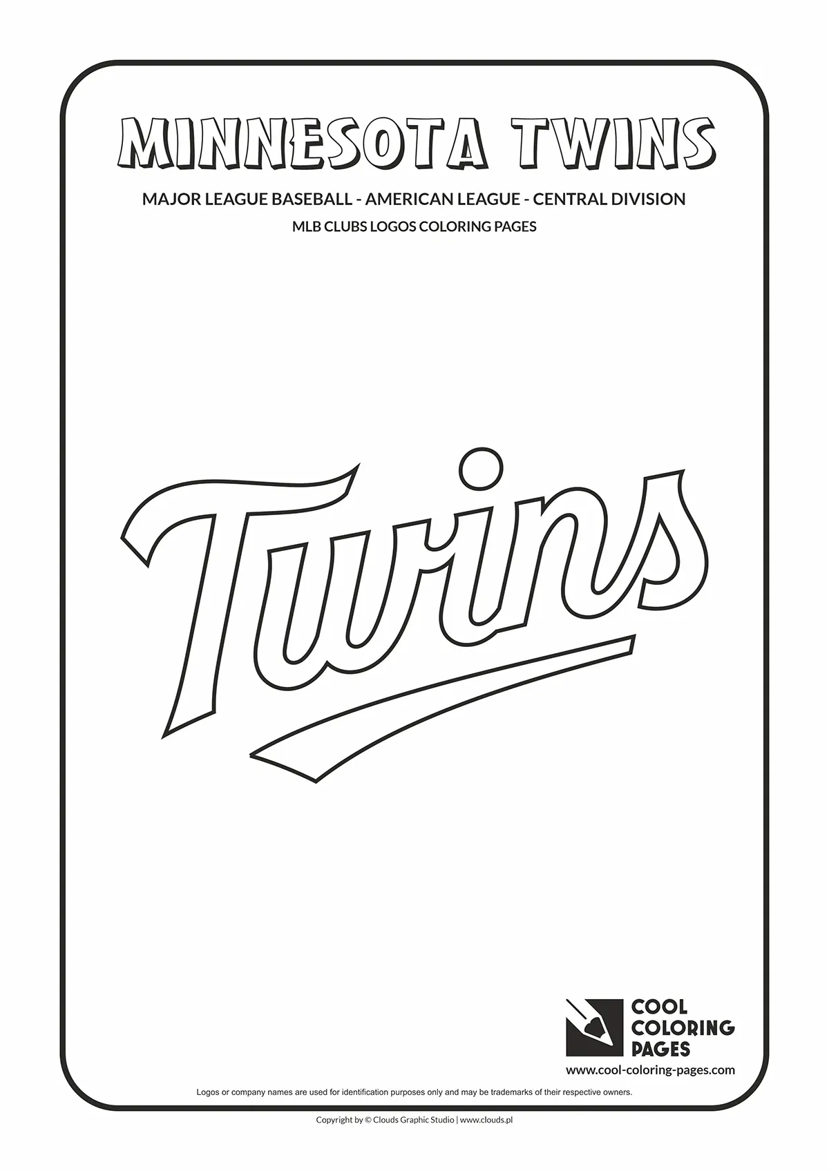 Minnesota Twins - MLB teams logos coloring pages