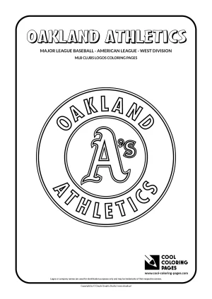 Oakland Athletics - MLB teams logos coloring pages