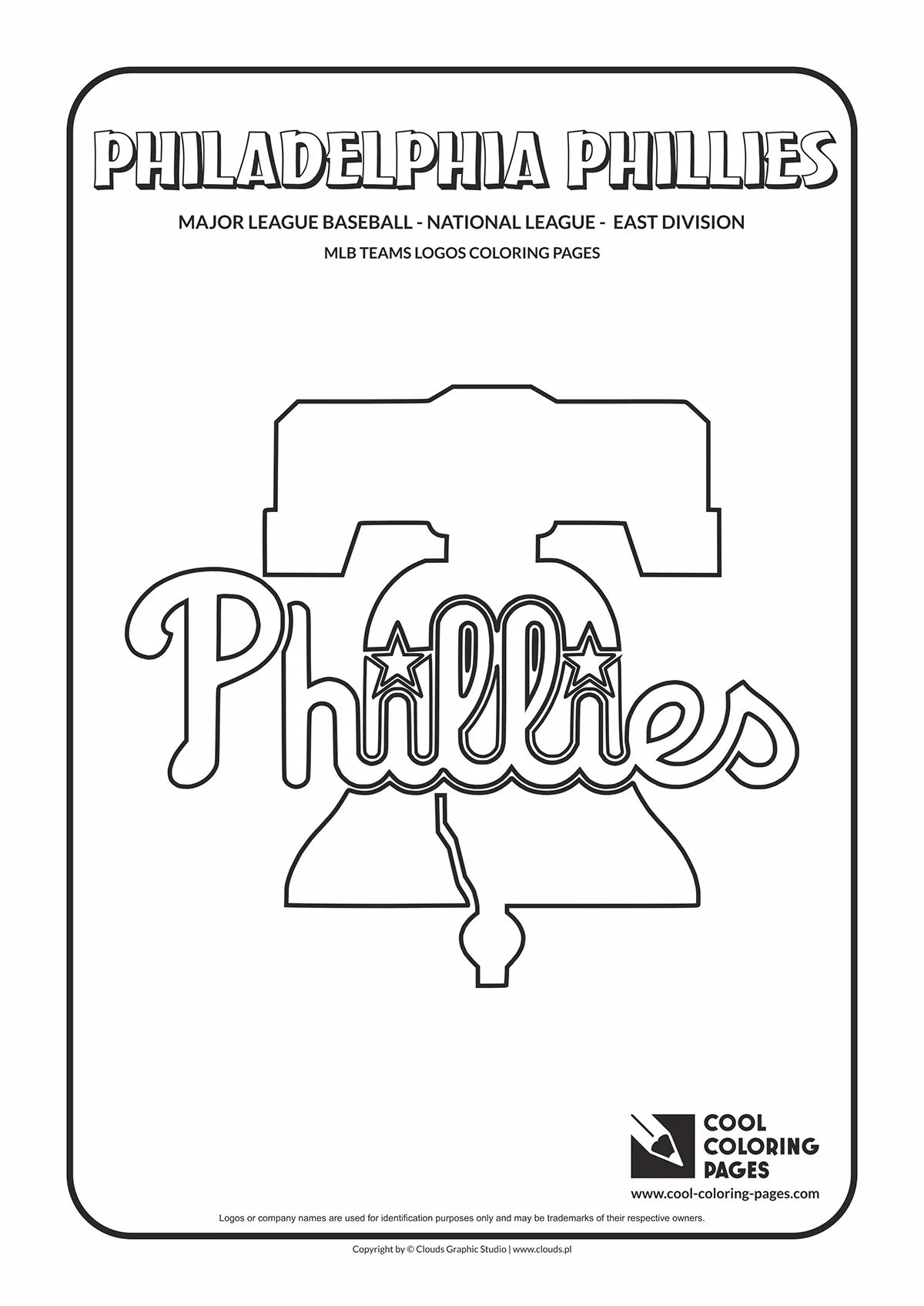 Philadelphia Phillies - MLB teams logos coloring pages